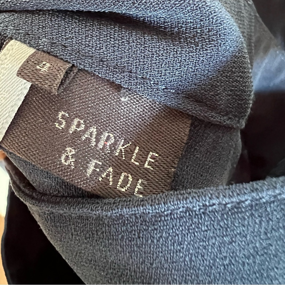 Sparkle & Fade Navy Blue Caged Suspenders Skirt Urban Outfitters Overwear Size 4 - Picture 6 of 8